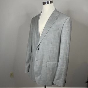 46L BONOBOS Gray Lightweight Wool Woven Blazer Jacket Sport Coat